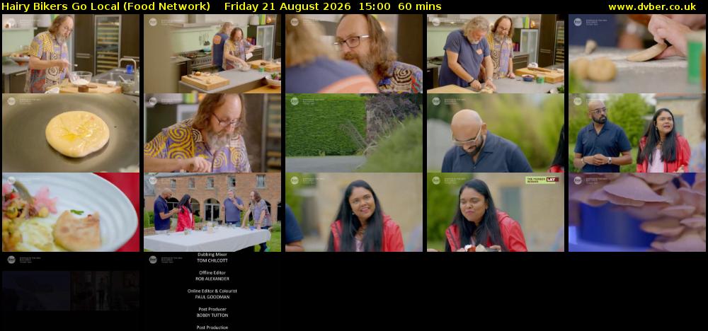 Hairy Bikers Go Local (Food Network) Friday 21 August 2026 15:00 - 16:00