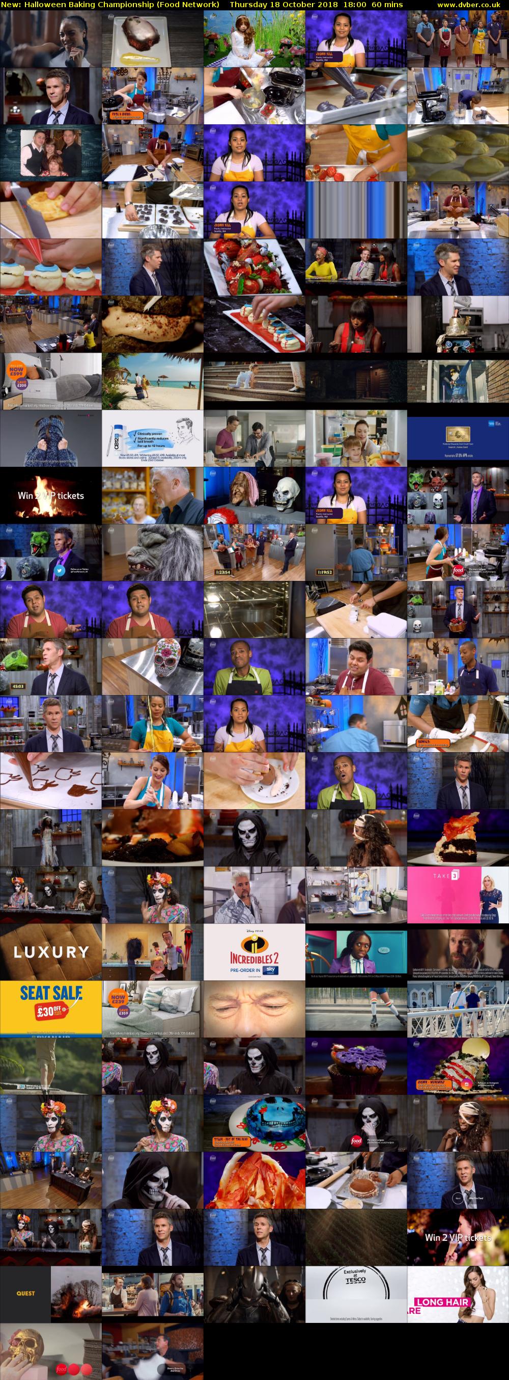 Halloween Baking Championship (Food Network) Thursday 18 October 2018 18:00 - 19:00