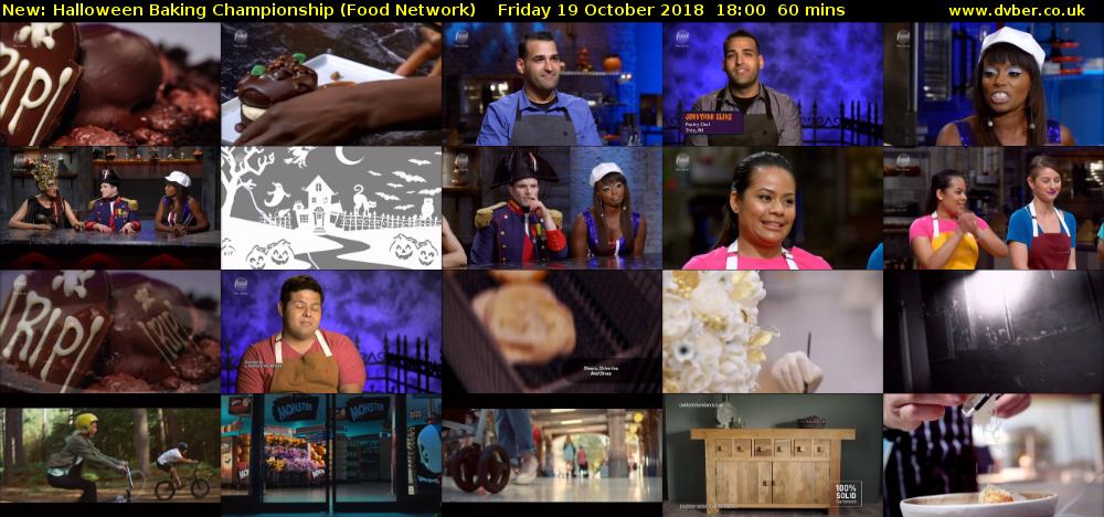 Halloween Baking Championship (Food Network) Friday 19 October 2018 18:00 - 19:00