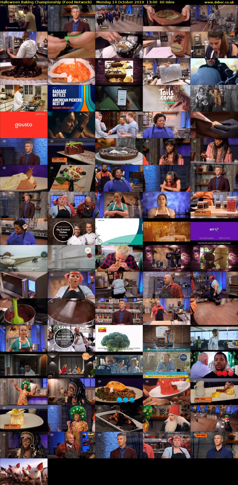 Halloween Baking Championship (Food Network) Monday 14 October 2019 13:00 - 14:00