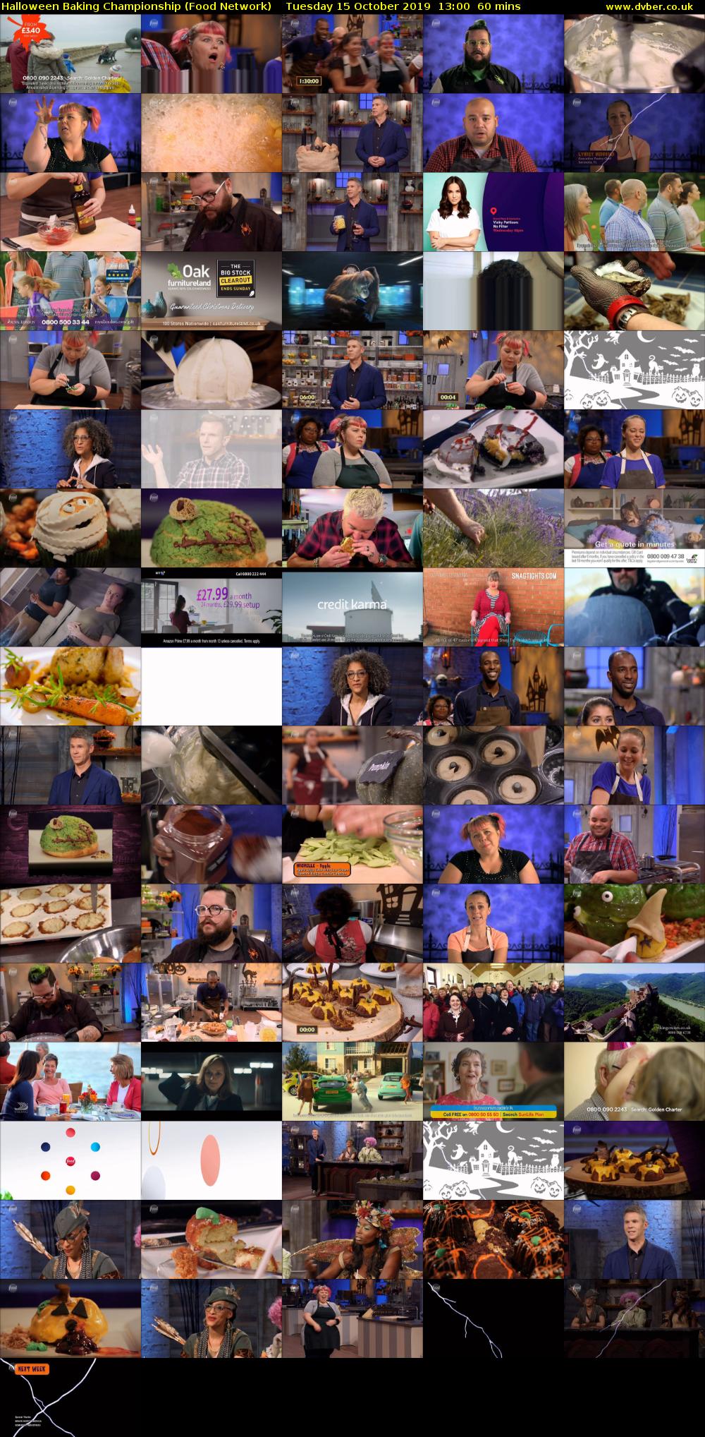 Halloween Baking Championship (Food Network) Tuesday 15 October 2019 13:00 - 14:00