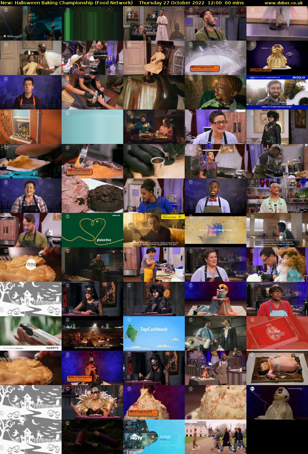 Halloween Baking Championship (Food Network) Thursday 27 October 2022 12:00 - 13:00