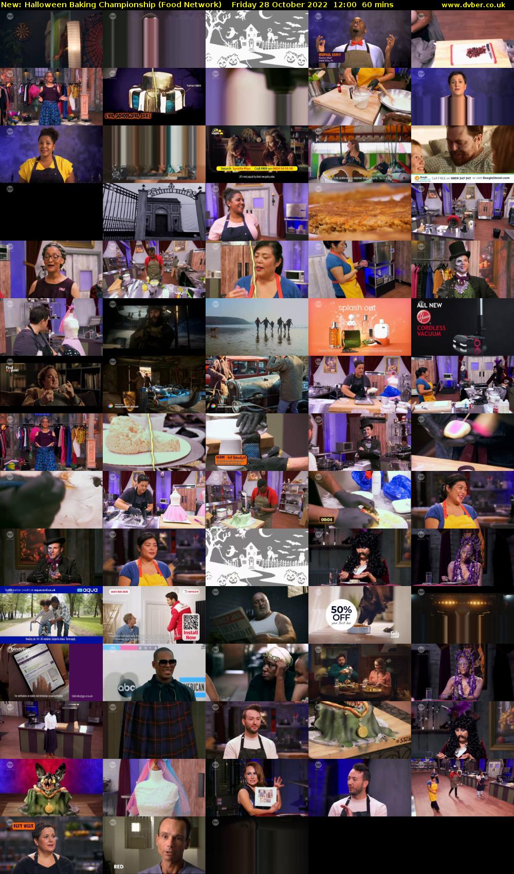 Halloween Baking Championship (Food Network) Friday 28 October 2022 12:00 - 13:00