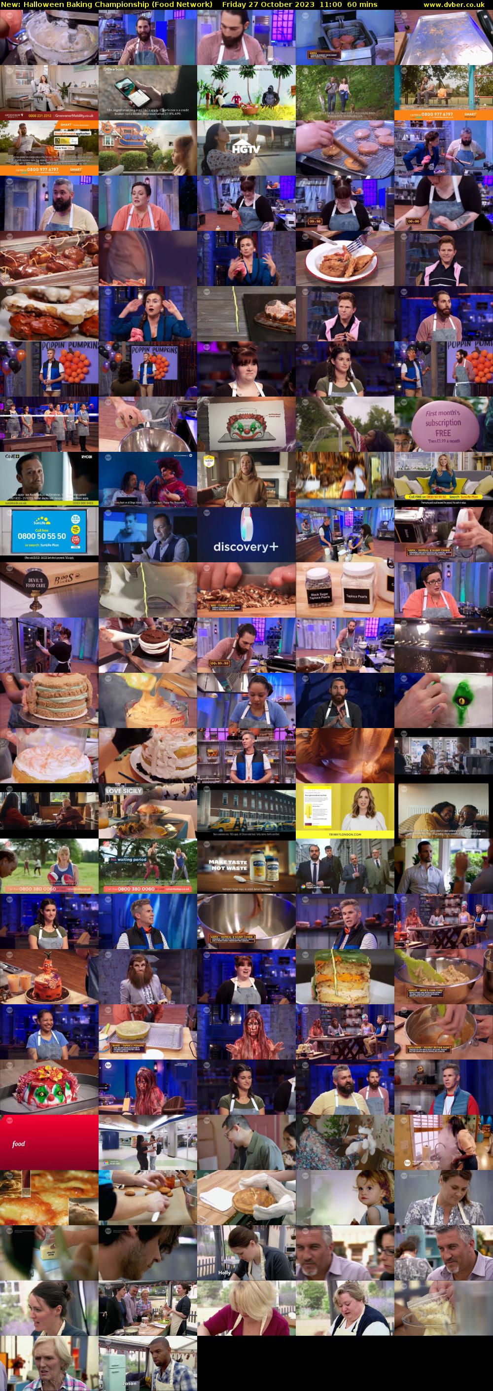 Halloween Baking Championship (Food Network) Friday 27 October 2023 11:00 - 12:00