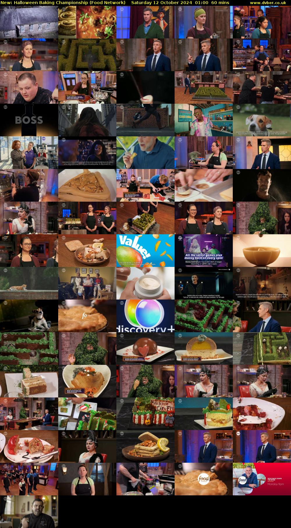 Halloween Baking Championship (Food Network) Saturday 12 October 2024 01:00 - 02:00