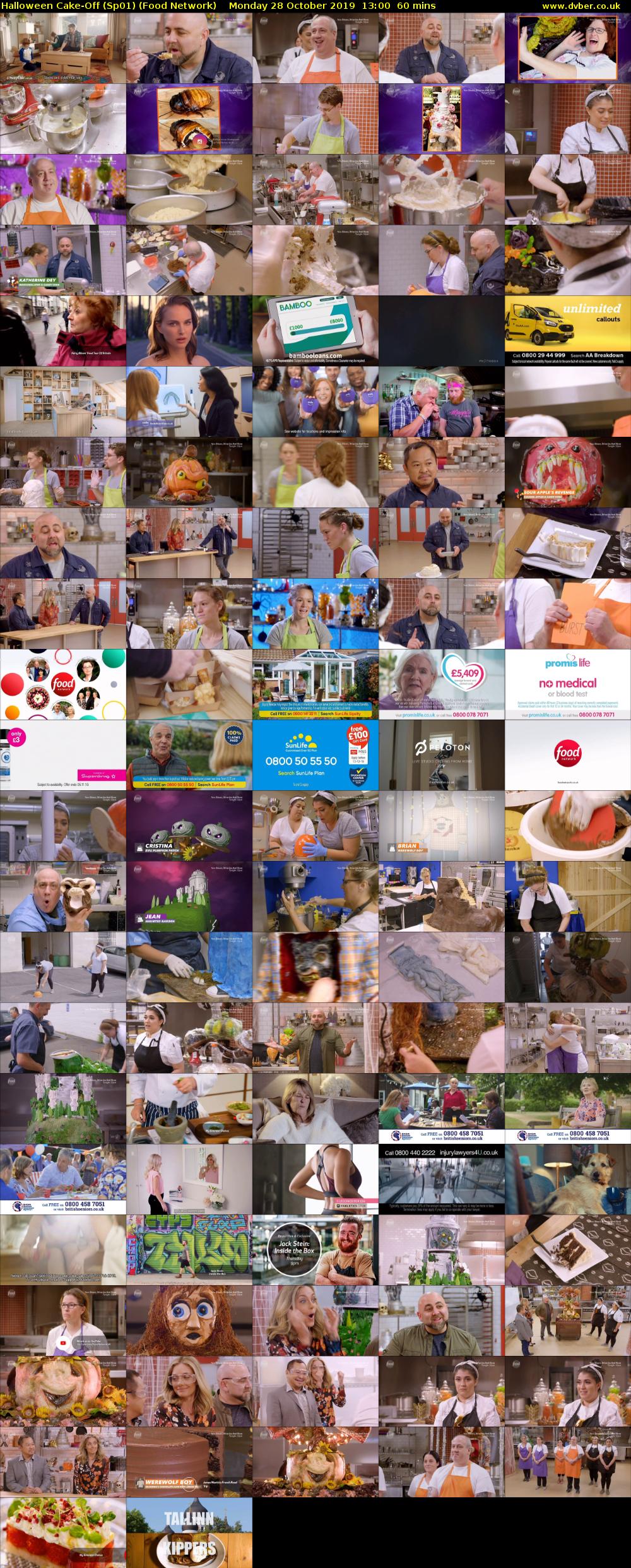 Halloween Cake-Off (Sp01) (Food Network) Monday 28 October 2019 13:00 - 14:00