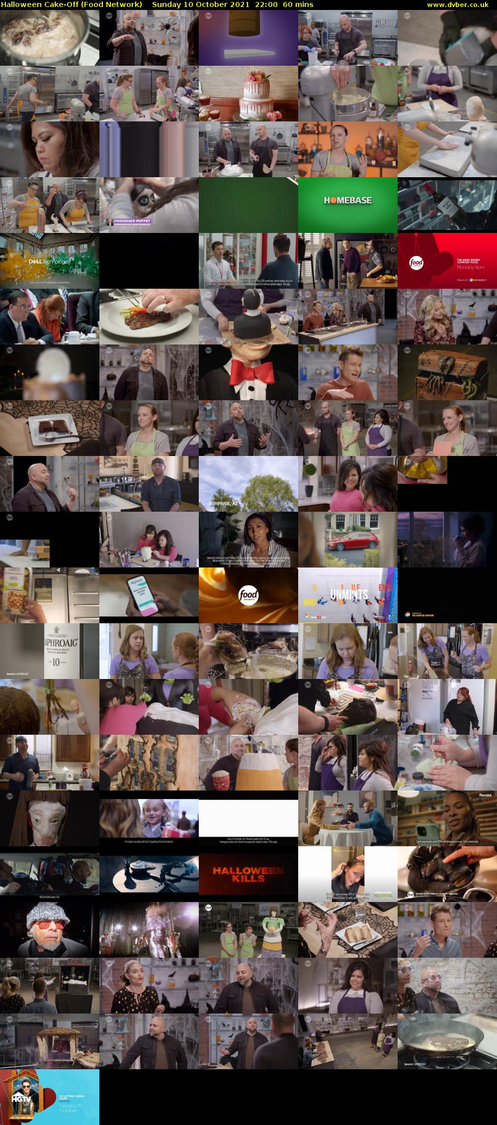 Halloween Cake-Off (Food Network) Sunday 10 October 2021 22:00 - 23:00