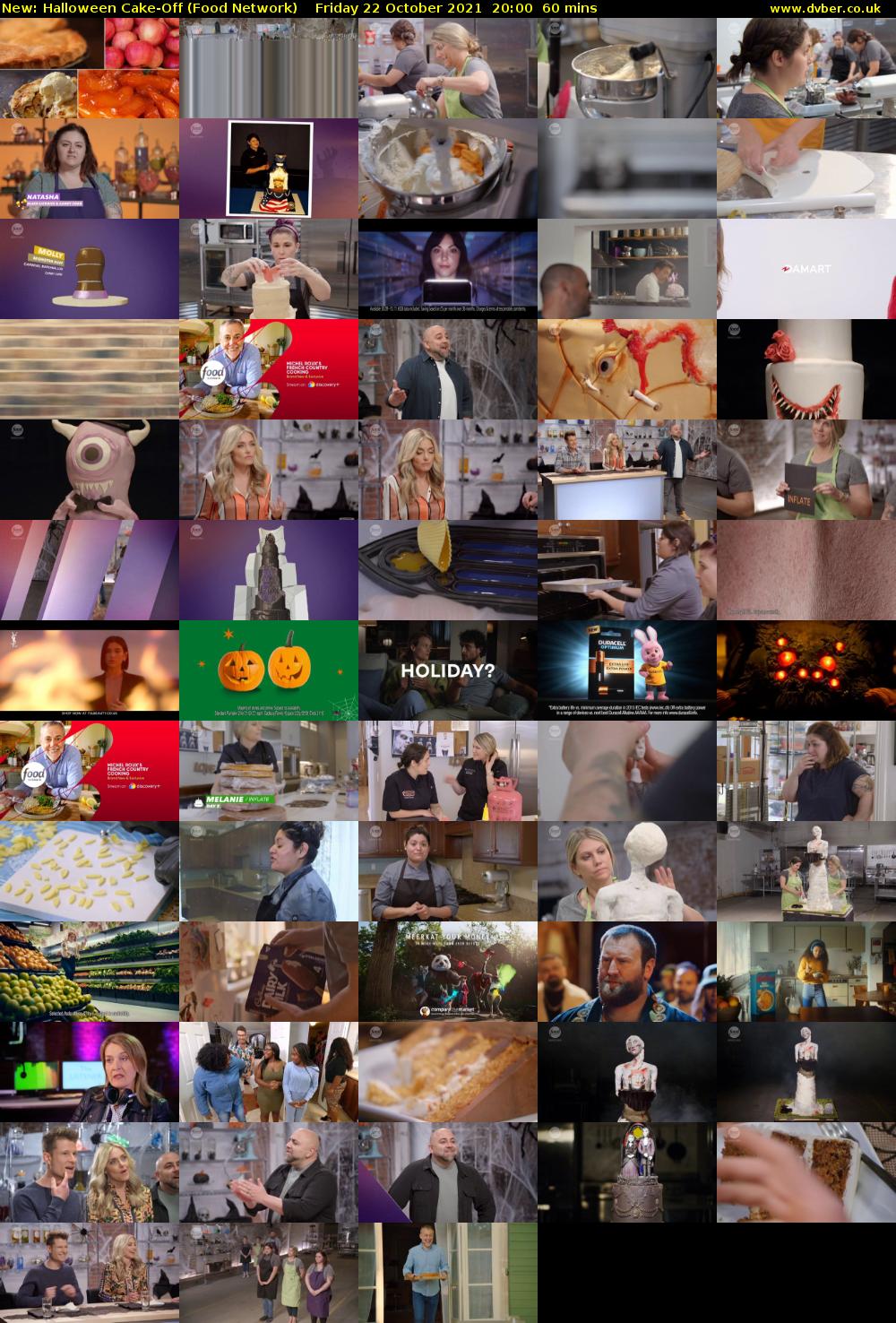 Halloween Cake-Off (Food Network) Friday 22 October 2021 20:00 - 21:00
