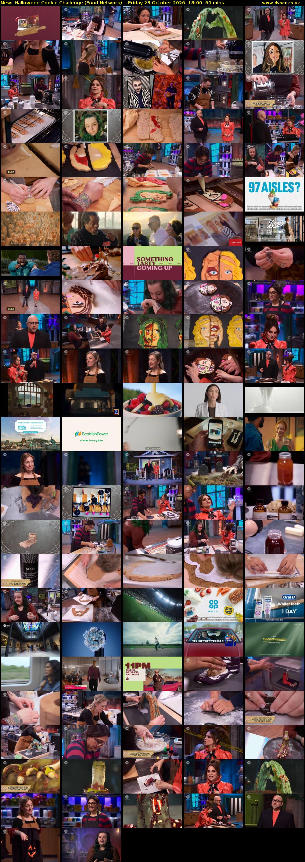 Halloween Cookie Challenge (Food Network) Friday 23 October 2026 18:00 - 19:00
