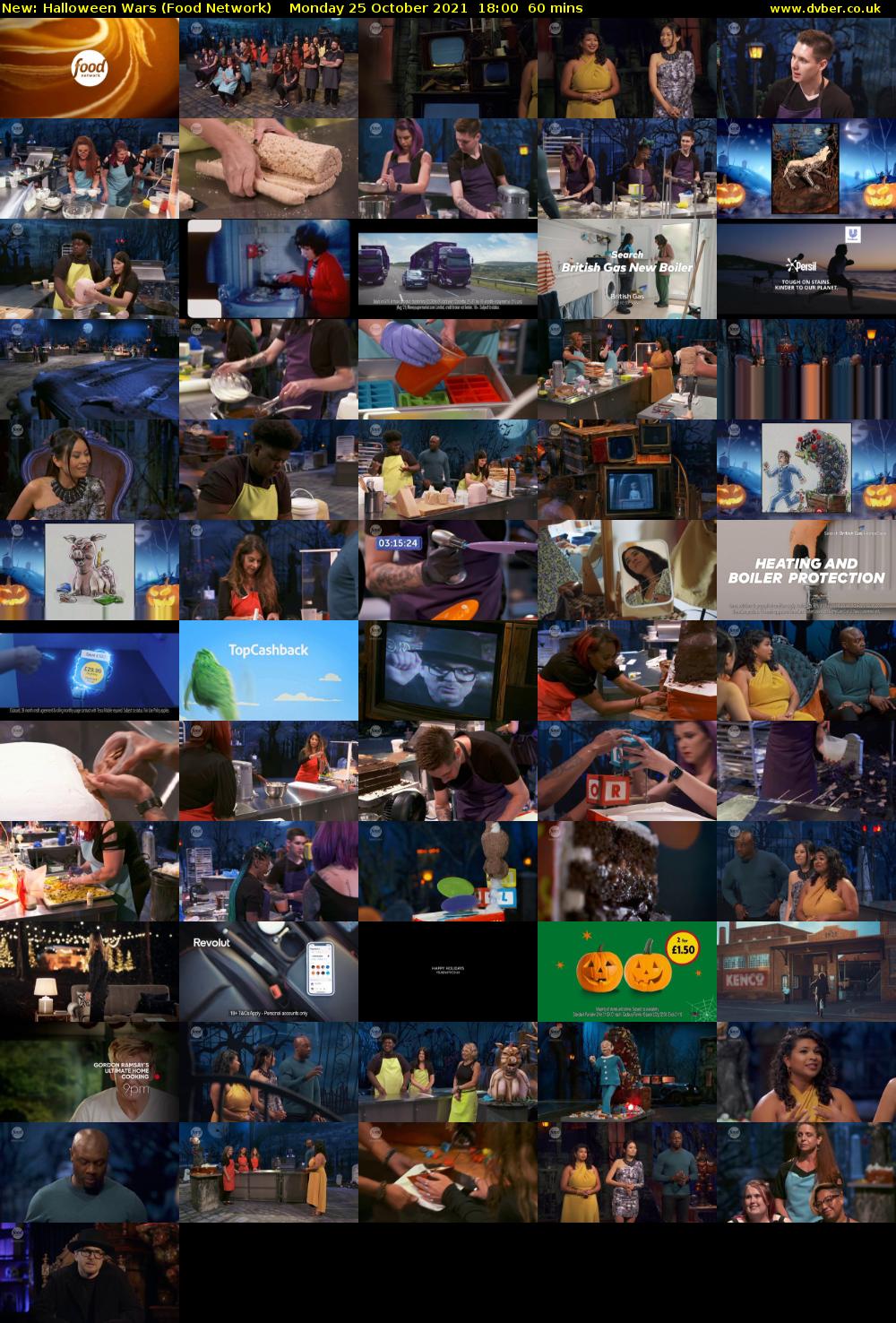 Halloween Wars (Food Network) Monday 25 October 2021 18:00 - 19:00