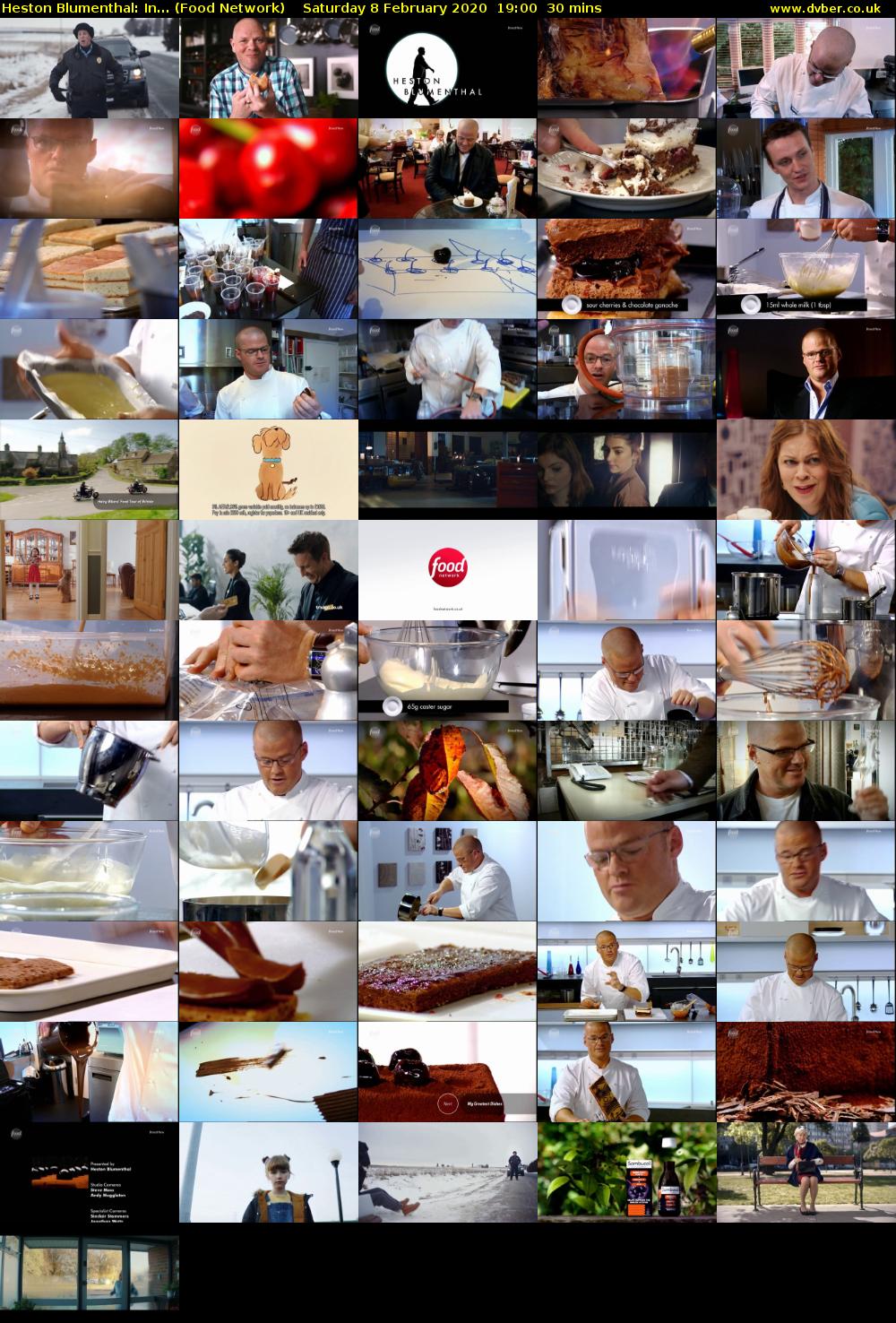 Heston Blumenthal: In... (Food Network) Saturday 8 February 2020 19:00 - 19:30