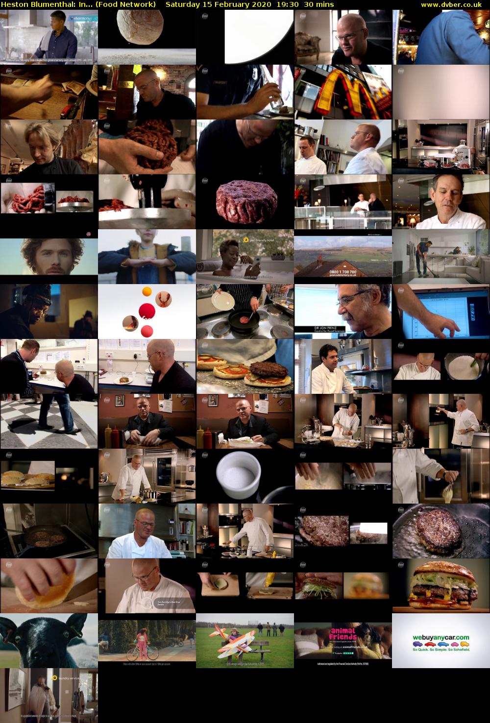 Heston Blumenthal: In... (Food Network) Saturday 15 February 2020 19:30 - 20:00