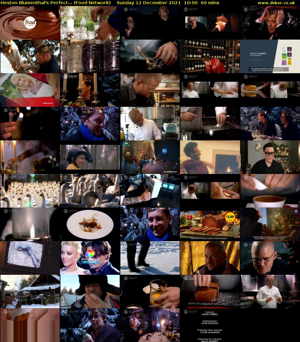 Heston Blumenthal's Perfect... (Food Network) Sunday 12 December 2021 10:00 - 11:00