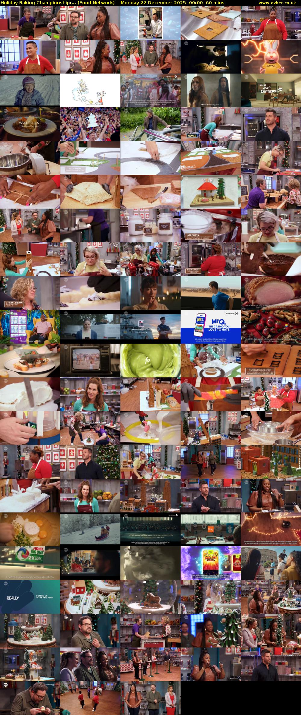 Holiday Baking Championship:... (Food Network) Monday 22 December 2025 00:00 - 01:00