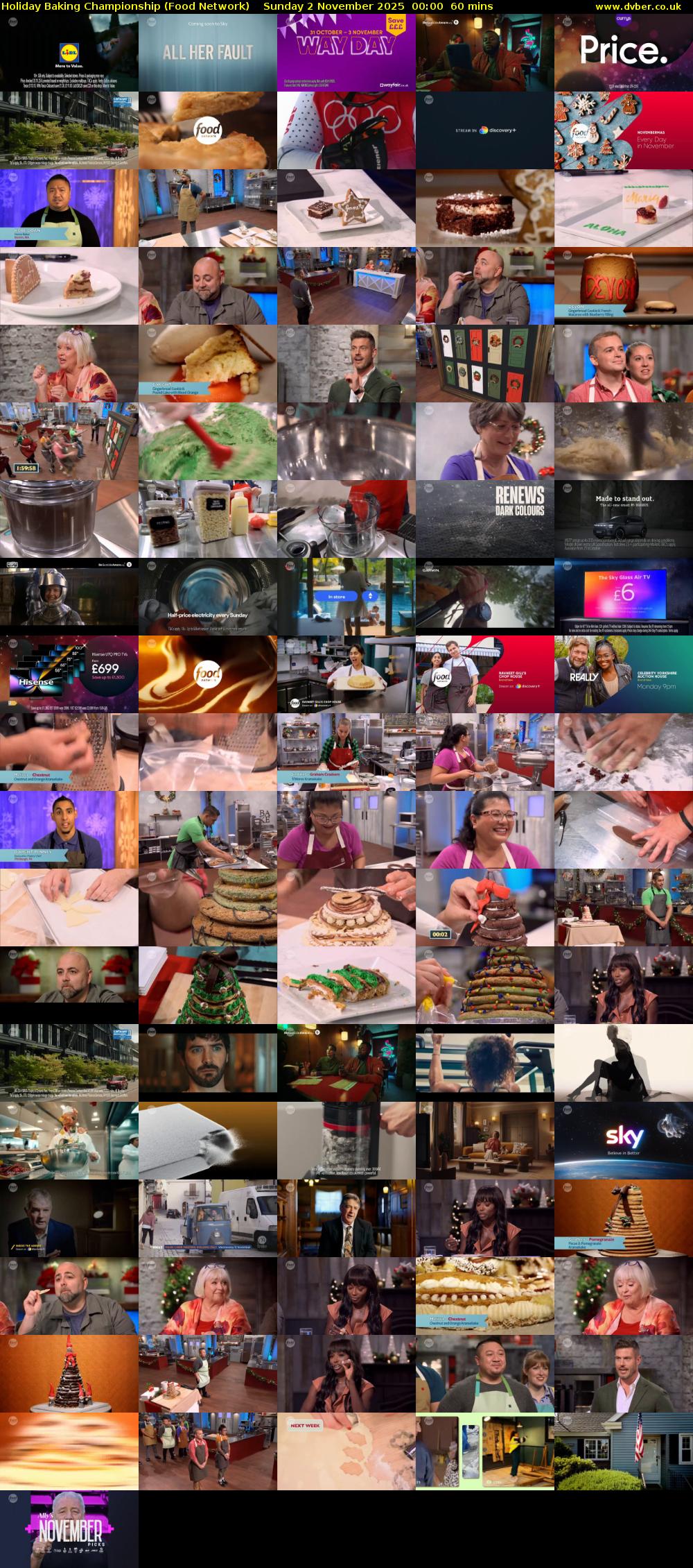 Holiday Baking Championship (Food Network) Sunday 2 November 2025 00:00 - 01:00