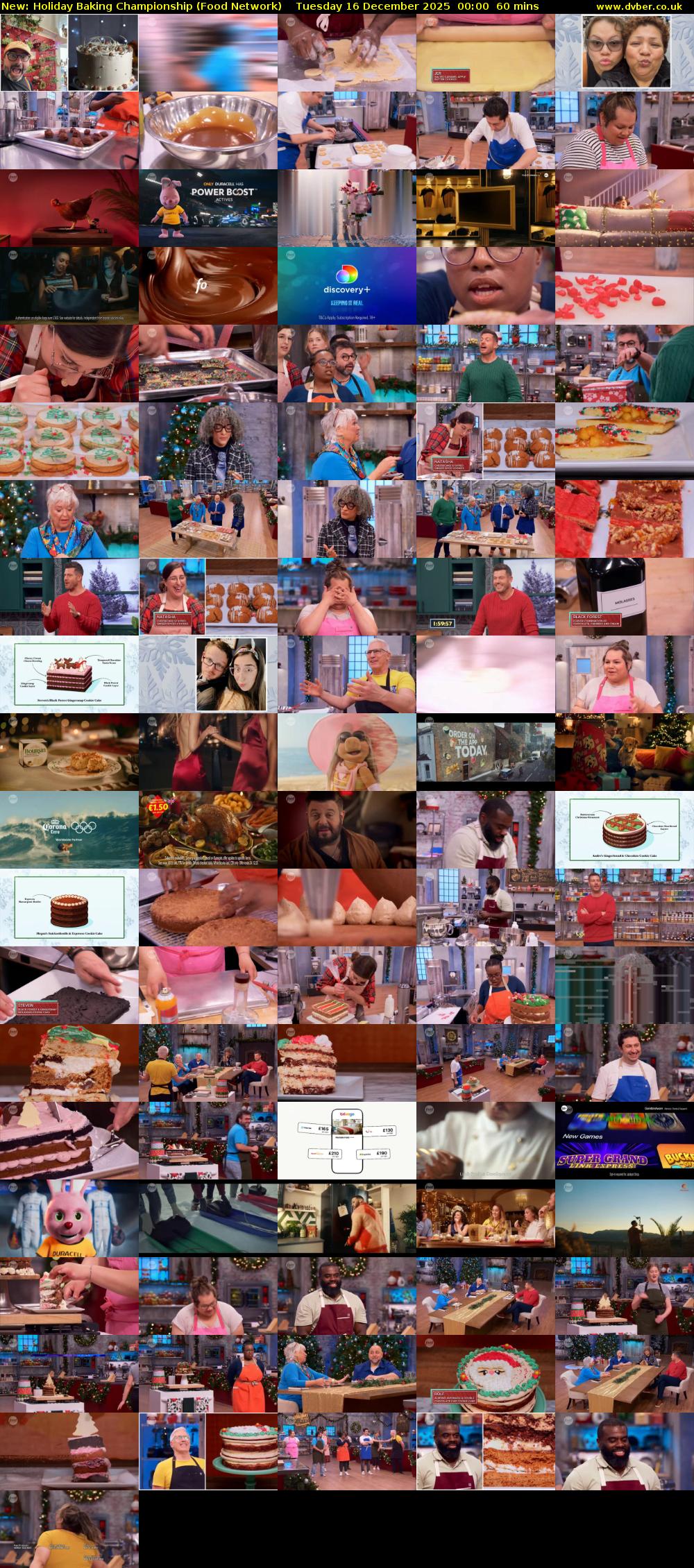 Holiday Baking Championship (Food Network) Tuesday 16 December 2025 00:00 - 01:00