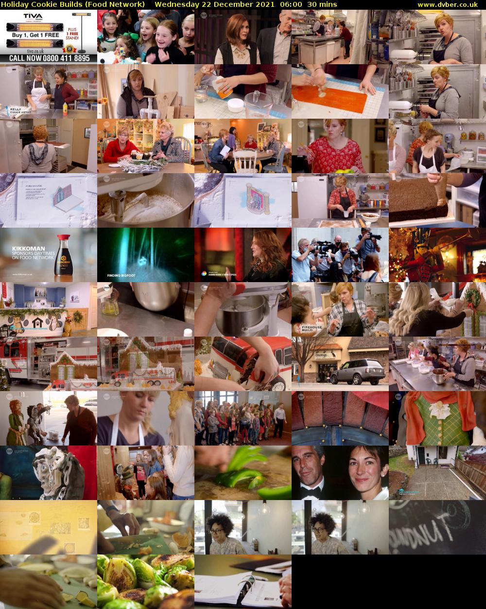 Holiday Cookie Builds (Food Network) Wednesday 22 December 2021 06:00 - 06:30