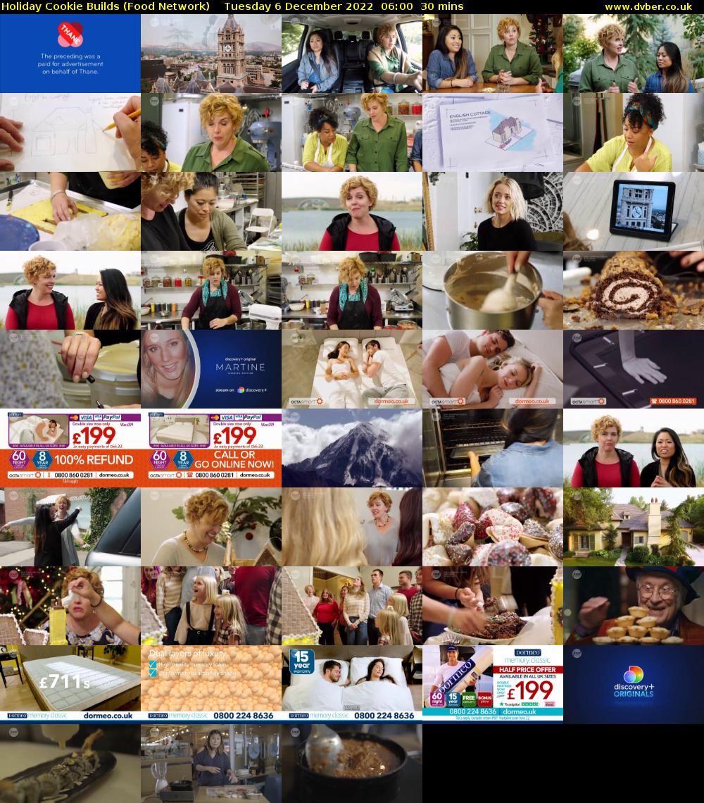 Holiday Cookie Builds (Food Network) Tuesday 6 December 2022 06:00 - 06:30