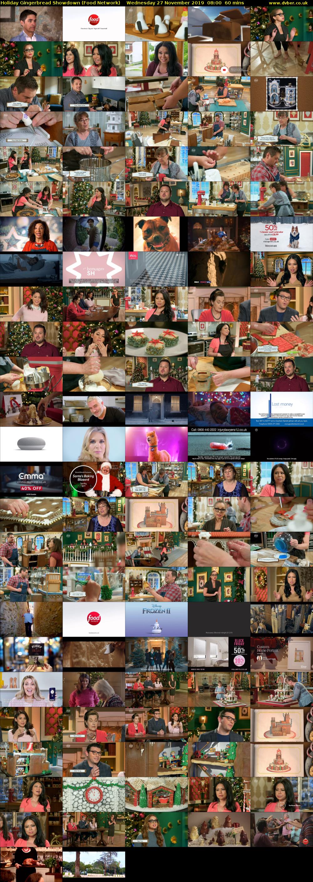 Holiday Gingerbread Showdown (Food Network) Wednesday 27 November 2019 08:00 - 09:00