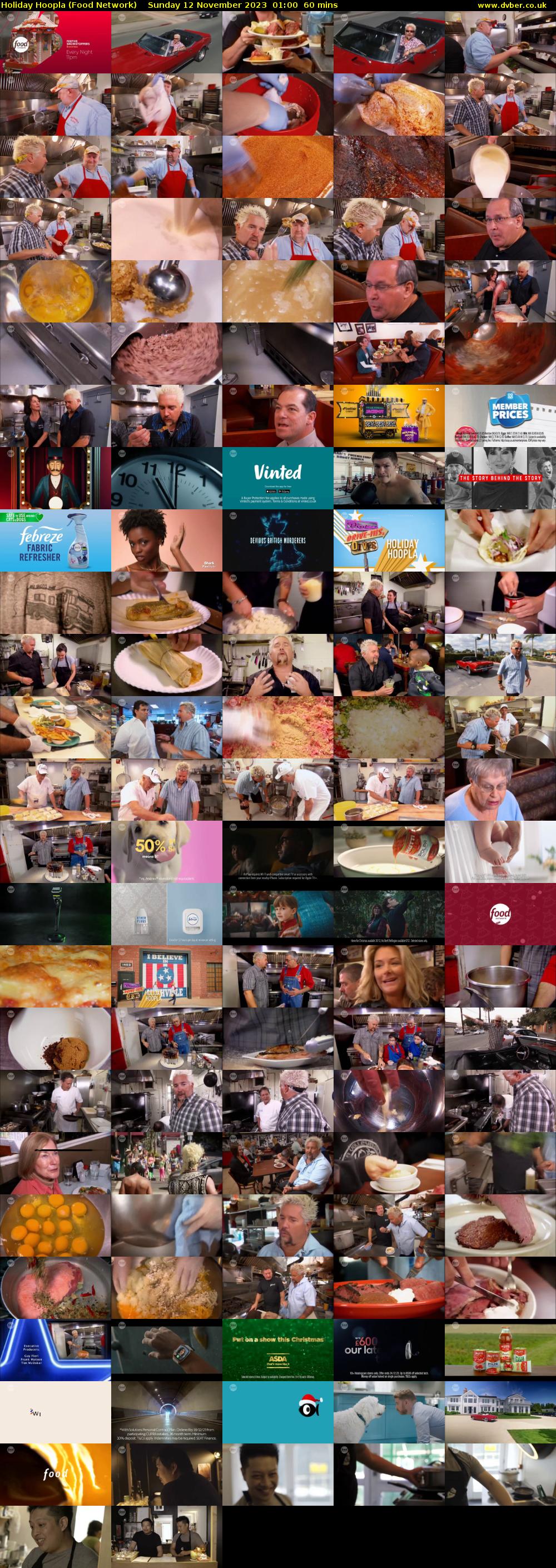 Holiday Hoopla (Food Network) Sunday 12 November 2023 01:00 - 02:00