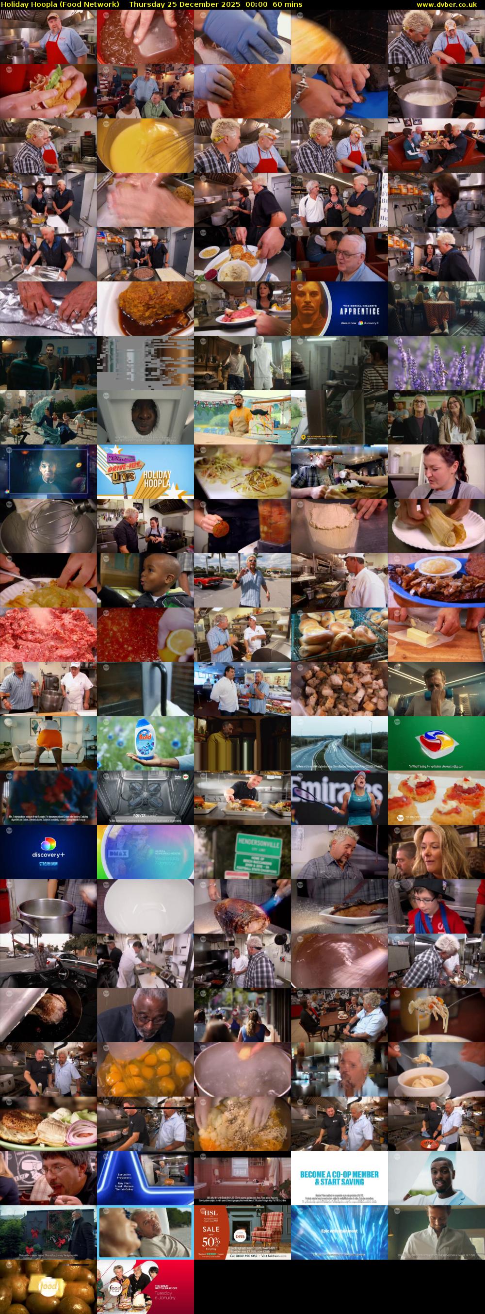 Holiday Hoopla (Food Network) Thursday 25 December 2025 00:00 - 01:00