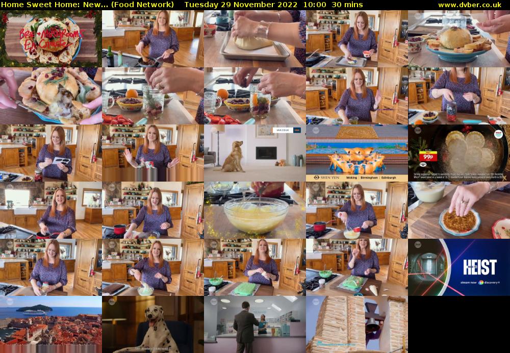 Home Sweet Home: New... (Food Network) Tuesday 29 November 2022 10:00 - 10:30