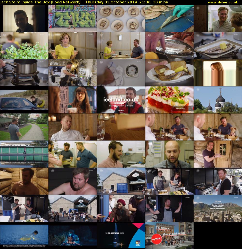 Jack Stein: Inside The Box (Food Network) Thursday 31 October 2019 21:30 - 22:00
