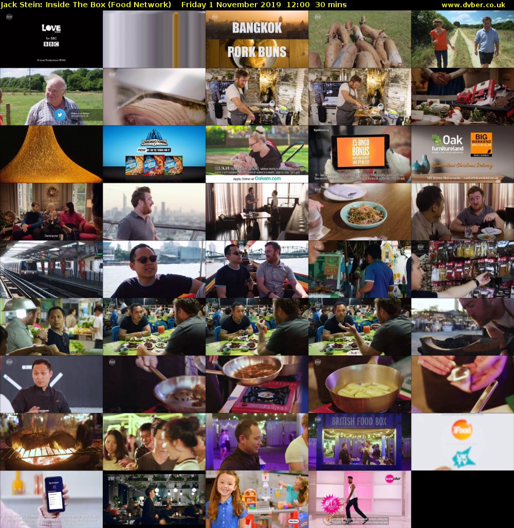 Jack Stein: Inside The Box (Food Network) Friday 1 November 2019 12:00 - 12:30