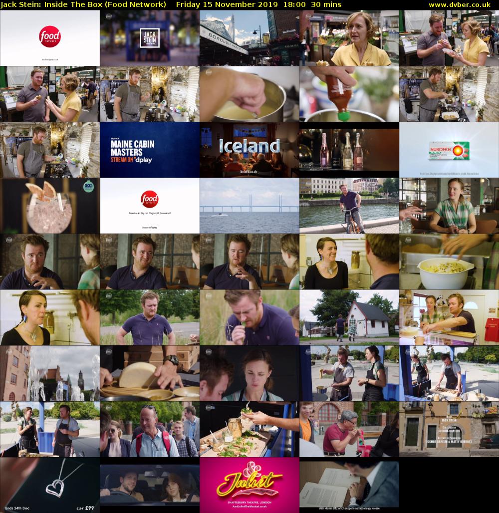 Jack Stein: Inside The Box (Food Network) Friday 15 November 2019 18:00 - 18:30