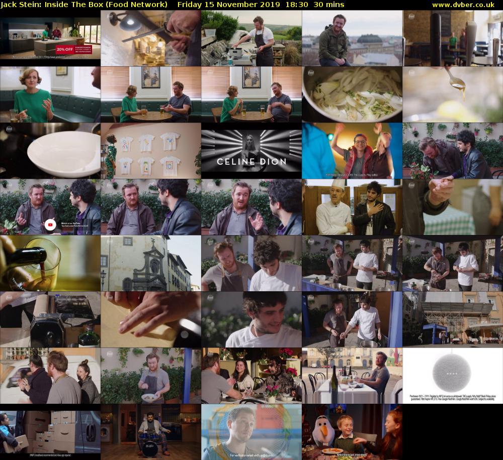 Jack Stein: Inside The Box (Food Network) Friday 15 November 2019 18:30 - 19:00