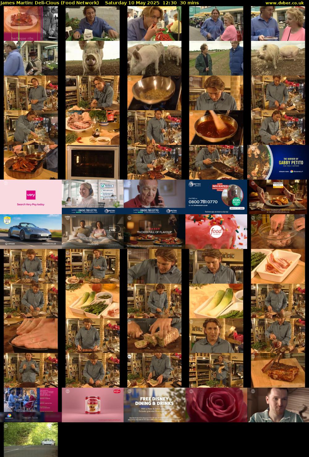 James Martin: Deli-Cious (Food Network) Saturday 10 May 2025 12:30 - 13:00