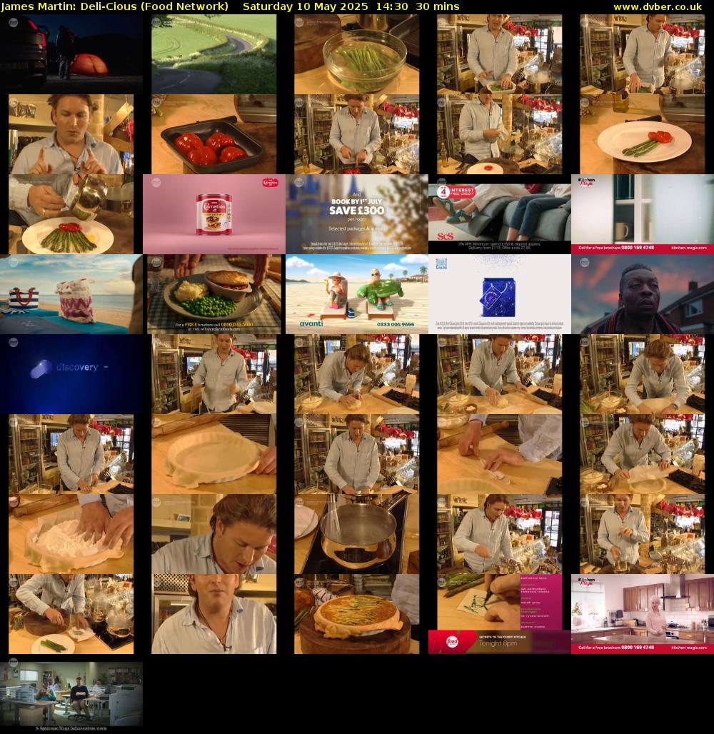 James Martin: Deli-Cious (Food Network) Saturday 10 May 2025 14:30 - 15:00