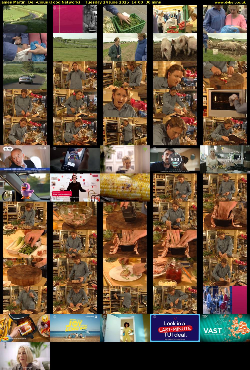 James Martin: Deli-Cious (Food Network) Tuesday 24 June 2025 14:00 - 14:30