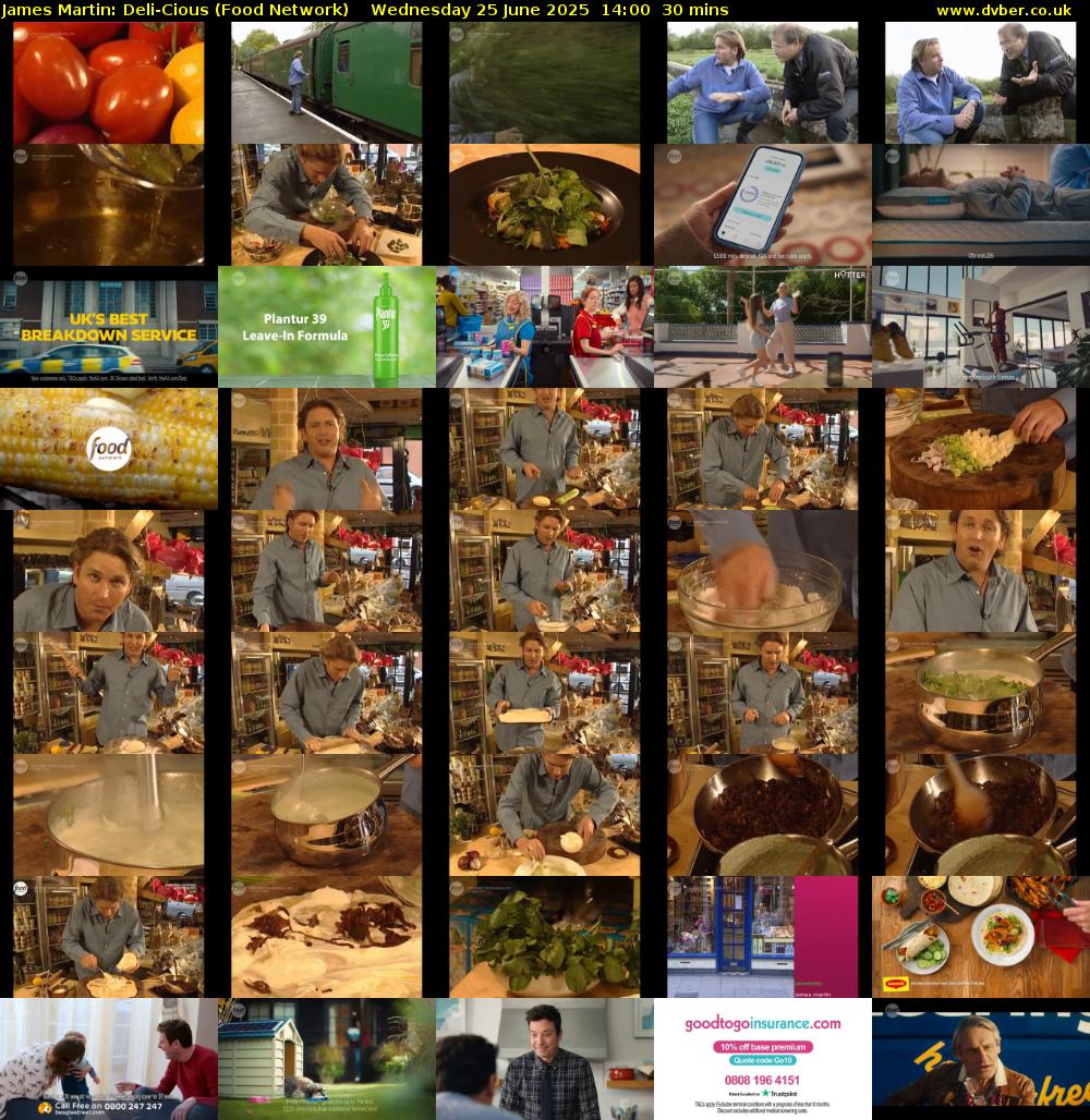 James Martin: Deli-Cious (Food Network) Wednesday 25 June 2025 14:00 - 14:30