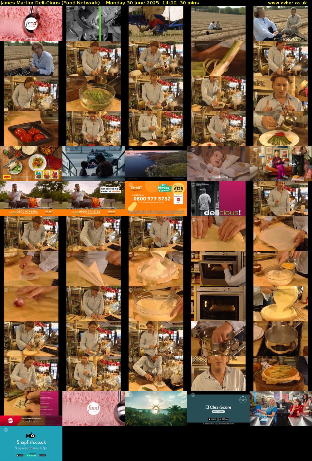 James Martin: Deli-Cious (Food Network) Monday 30 June 2025 14:00 - 14:30