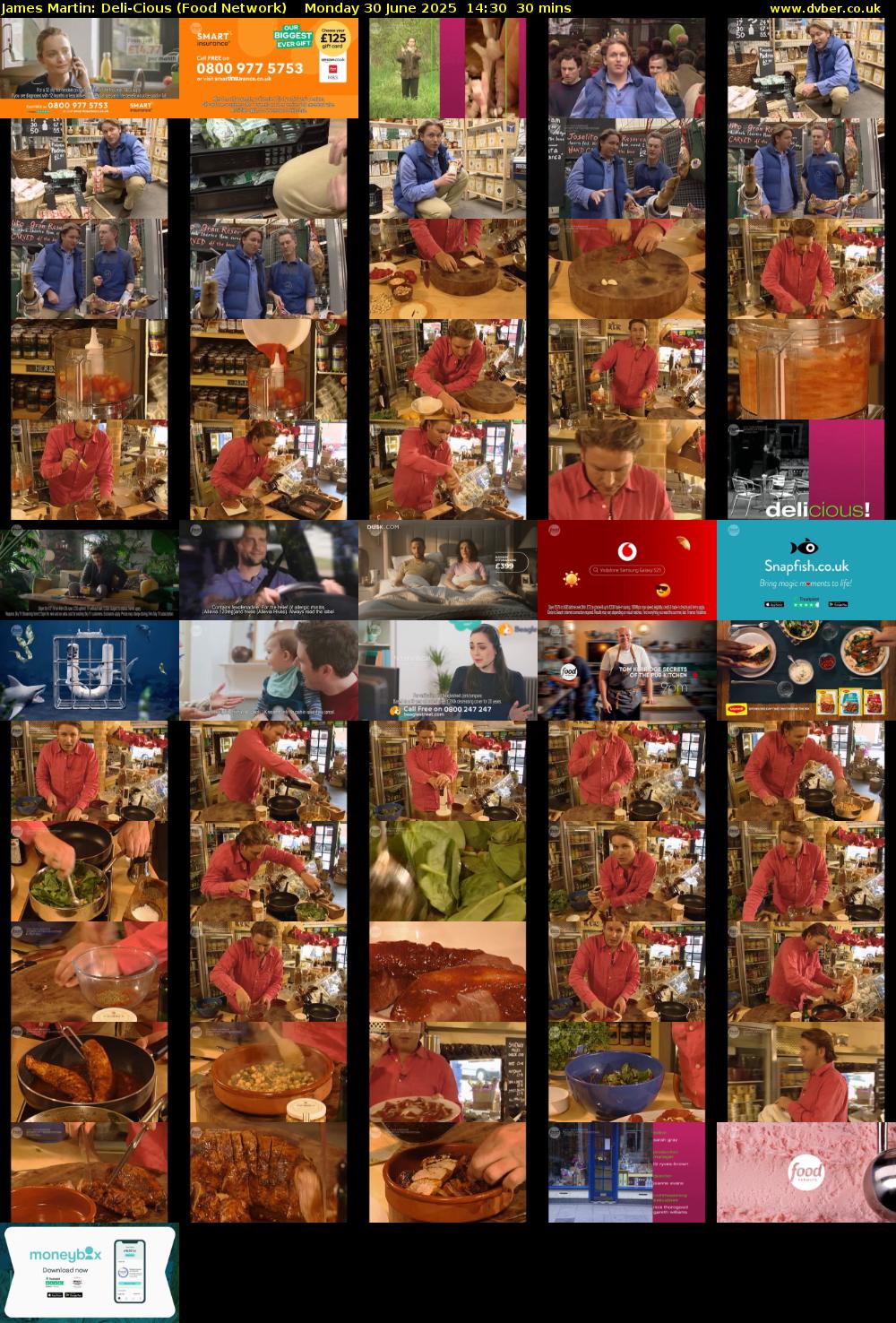 James Martin: Deli-Cious (Food Network) Monday 30 June 2025 14:30 - 15:00