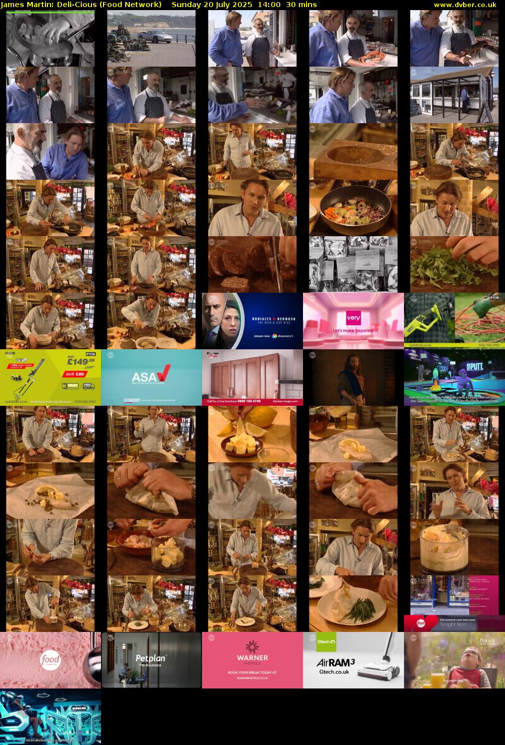 James Martin: Deli-Cious (Food Network) Sunday 20 July 2025 14:00 - 14:30