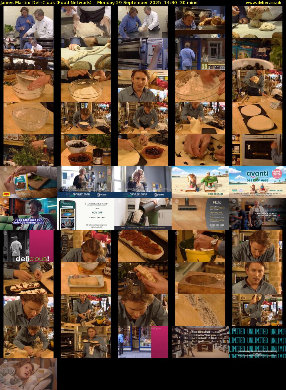 James Martin: Deli-Cious (Food Network) Monday 29 September 2025 14:30 - 15:00