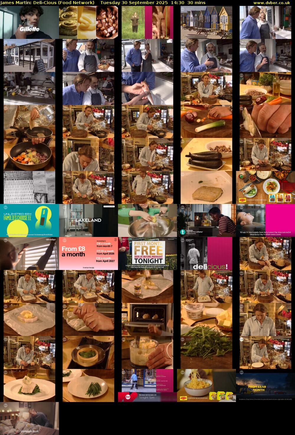 James Martin: Deli-Cious (Food Network) Tuesday 30 September 2025 14:30 - 15:00