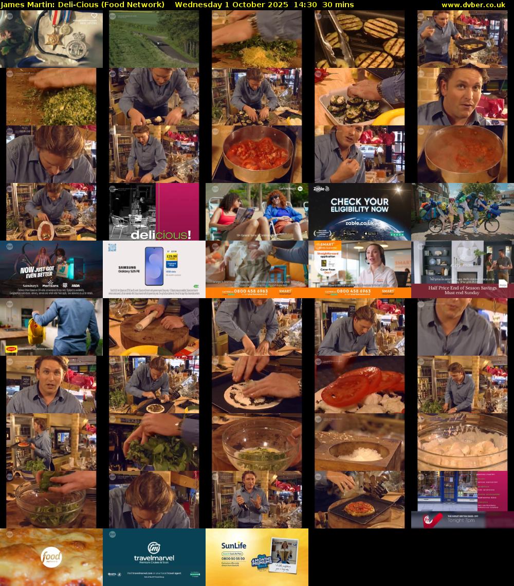 James Martin: Deli-Cious (Food Network) Wednesday 1 October 2025 14:30 - 15:00
