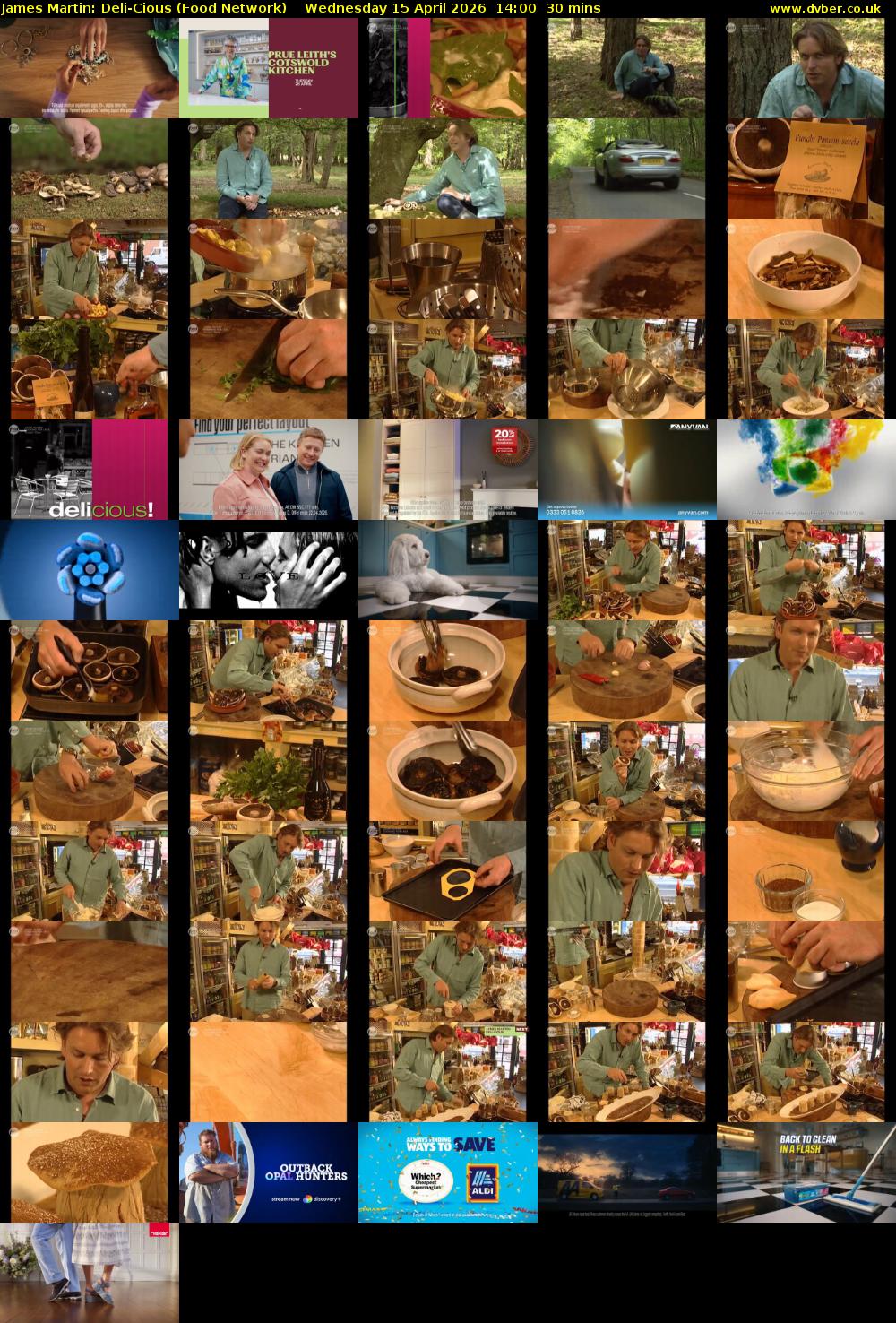 James Martin: Deli-Cious (Food Network) Wednesday 15 April 2026 14:00 - 14:30