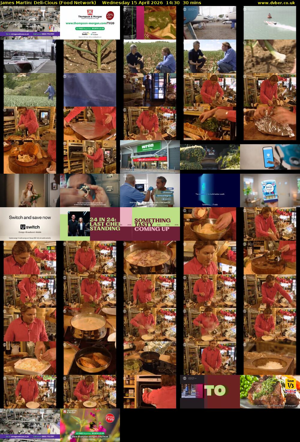 James Martin: Deli-Cious (Food Network) Wednesday 15 April 2026 14:30 - 15:00