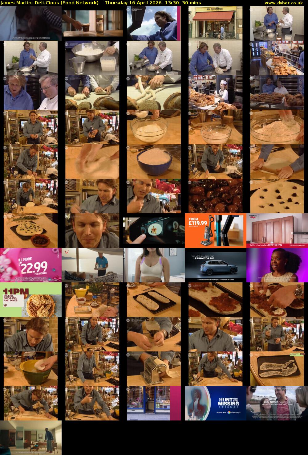 James Martin: Deli-Cious (Food Network) Thursday 16 April 2026 13:30 - 14:00