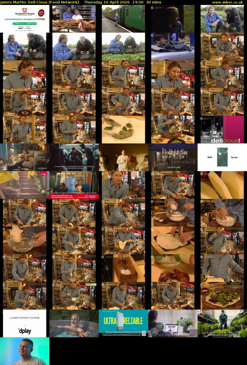 James Martin: Deli-Cious (Food Network) Thursday 16 April 2026 14:00 - 14:30