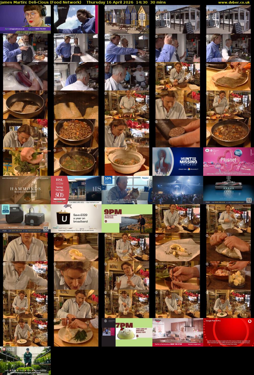 James Martin: Deli-Cious (Food Network) Thursday 16 April 2026 14:30 - 15:00