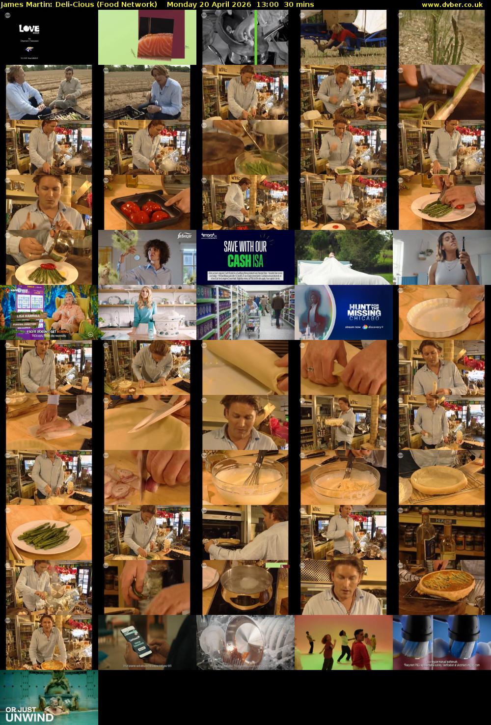 James Martin: Deli-Cious (Food Network) Monday 20 April 2026 13:00 - 13:30