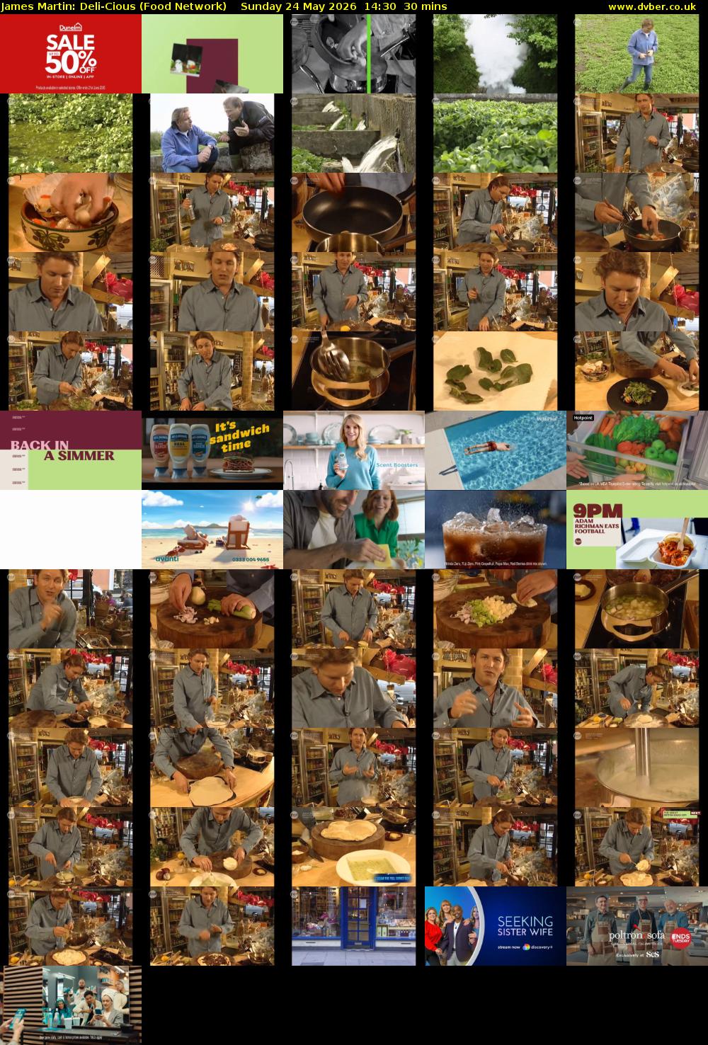 James Martin: Deli-Cious (Food Network) Sunday 24 May 2026 14:30 - 15:00