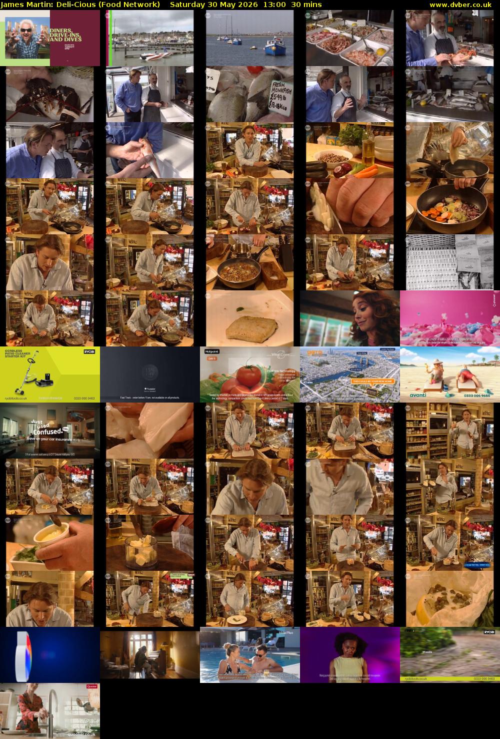 James Martin: Deli-Cious (Food Network) Saturday 30 May 2026 13:00 - 13:30