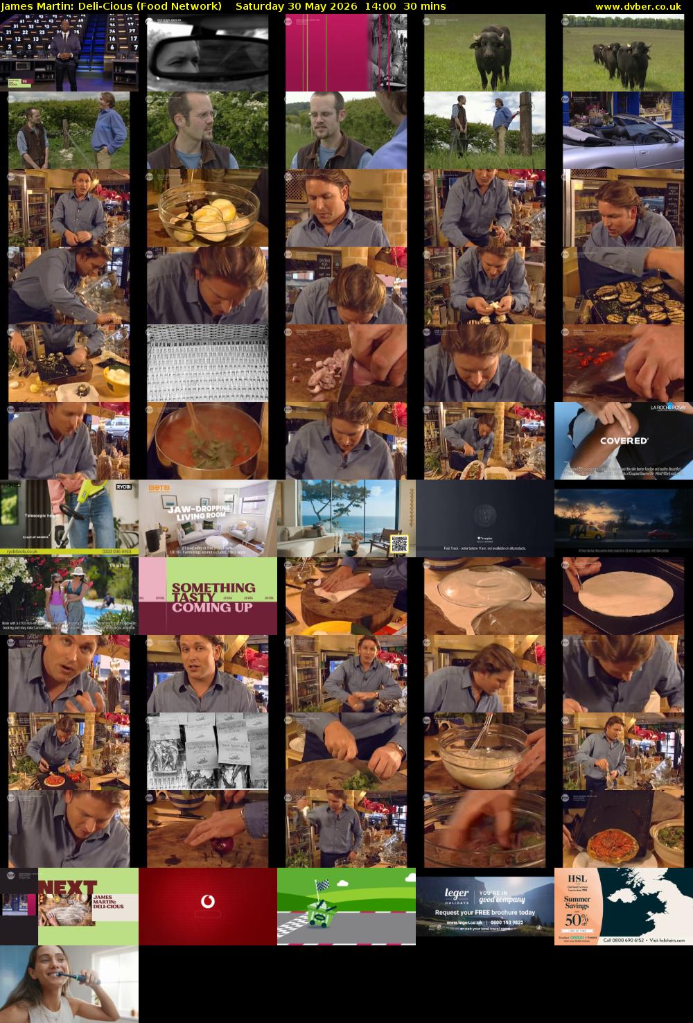 James Martin: Deli-Cious (Food Network) Saturday 30 May 2026 14:00 - 14:30