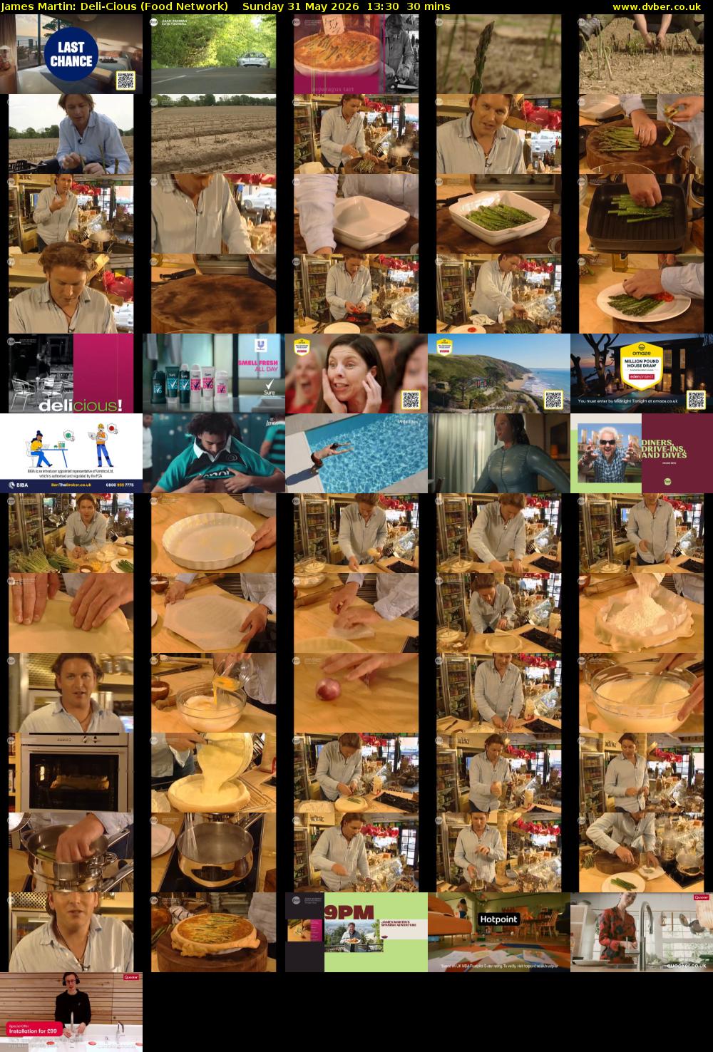 James Martin: Deli-Cious (Food Network) Sunday 31 May 2026 13:30 - 14:00